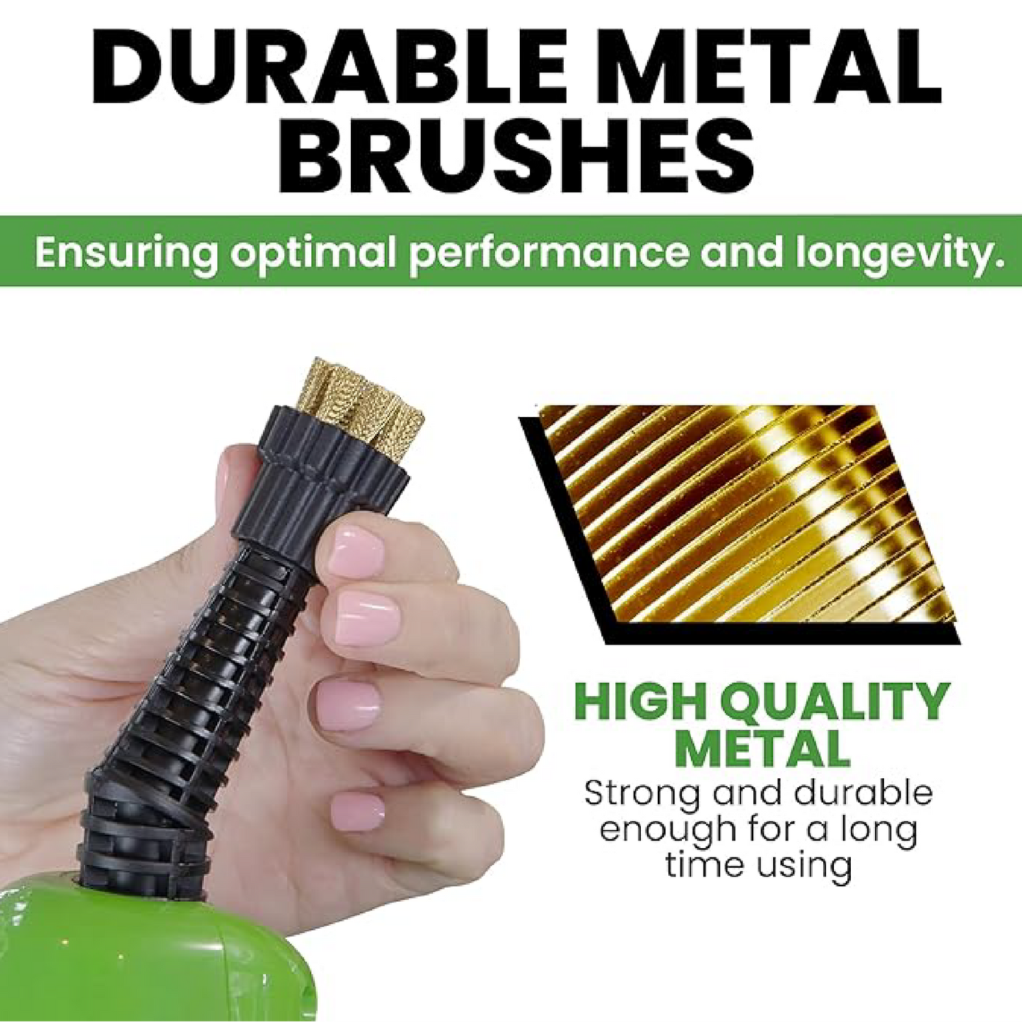 H2O Mop HD -  Genuine 6 Pack Brushes Set (3 metal, 3 nylon)