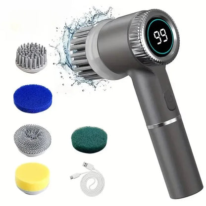 Cordless Electric Spin Scrubber – Rechargeable Bathroom & Kitchen Cleaning Brush