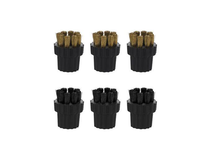 H2O Mop HD -  Genuine 6 Pack Brushes Set (3 metal, 3 nylon)