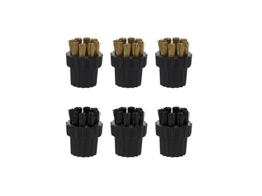 H2O Mop X5 -  Genuine 6 Pack Brushes Set (3 metal, 3 nylon)